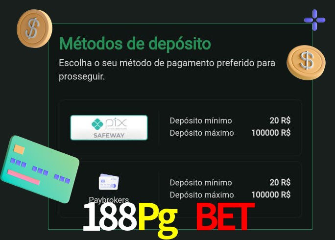 O cassino 188Pg Bet oferece uma grande variedade de métodos de pagamento